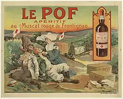 Affiche publicitaire d'un Muscat de Frontignan