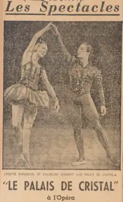 Coupure de presse relatant la création du Palais de Cristal (03 août 1947).