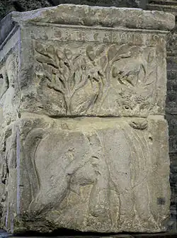 Le Tarvos Trigaranus sur le pilier des Nautes.