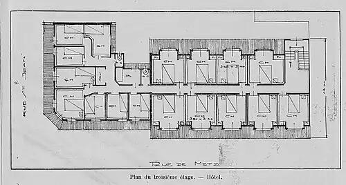 plan du troisième étage.