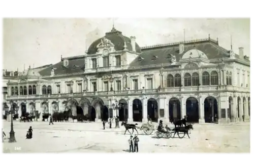 Le casino en 1905 vu depuis la place Masséna.