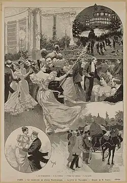 Bal du centenaire en 1894, au palais du Trocadéro, par A. de Parys.