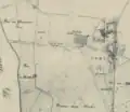 Le château de Vérigny sur le cadastre napoléonien (AD 28, 3P 7929)