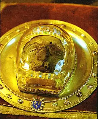 Reliquaire du crâne de saint Jean-Baptiste, cathédrale d'Amiens.