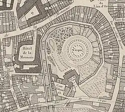 Le cirque sur plan de Lille de 1820