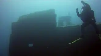 L'avant de la passerelle