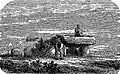 Plounéour-Trez : le dolmen de Roc'h an Daul vers 1882 (dessin)
