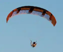 Le drone à paramoteur Aube, en vol