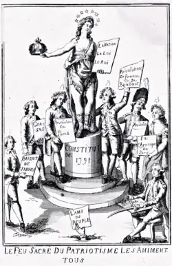 Le feu sacré du patriotisme les animent tous, n°77 des Révolutions de France et du Brabant.