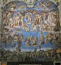 le jugement dernier, Public domain, via Wikimedia Commons url : https://upload.wikimedia.org/wikipedia/commons/7/79/Last_Judgement_by_Michelangelo.jpg