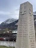 Monument aux morts de Drumettaz, au pied du Mont Revard