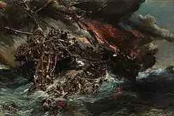 Le naufrage de l'Austria, Eugène Isabey, vers 1858 (Inv. 9 OA 98).