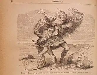 Le roi Lear dans la tempête.