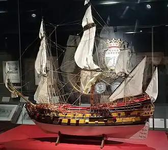 Maquette du vaisseau Le Soleil d'Orient.
