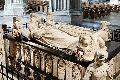 Tombeau de François II de Bretagne et de Margueritte de foix (vers 1500, cathédrale de Nantes).