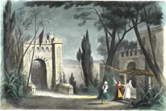 Acte 4, le jardin du palais de Ben Saïd.