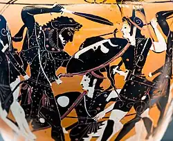 Hydrie. Groupe Léagros. Héraklès et les Amazones. 510-500. Munich