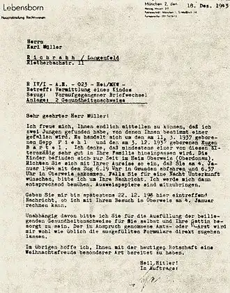 Image illustrative de l’article Enlèvement d'enfants par le Troisième Reich