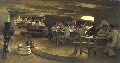 Le Dîner de l’équipage, Julien Le Blant, vers 1890 (Inv. 11 OA 1 D).