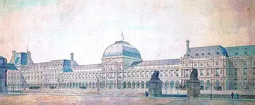 Projet de transformation de la façade du palais des Tuileries (1868).