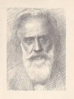 Alphonse Legros, Autoportrait (1898), lithographie.