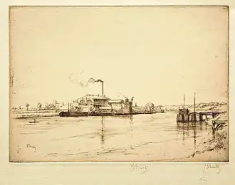 Gustave Leheutre :  Les coteaux de Sannois vues d'Argenteuil, 1920.