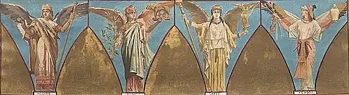 La Grèce, Rome, l’Égypte et l’Assyrie (1887-1888), esquisse préparatoire pour le plafond de l’escalier Daru du musée du Louvre, collection particulière.