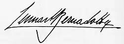 Signature de Lennart Bernadotte
