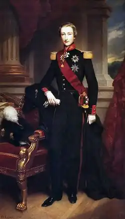 Léopold II roi des Belges, alors duc de Brabant (1853).