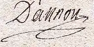 signature de Pierre Daunou