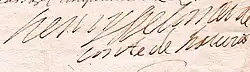 Signature de Henri de Lorraine