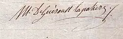Signature de Marin Guéroult de La Palière