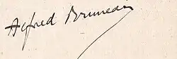 Signature de Alfred Bruneau