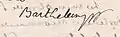 Signature de François Barthélemy