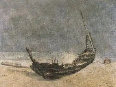 Bateau cassé (avant 1877), huile sur toile, 17,3 × 24,6 cm, Ottawa, musée des beaux-arts du Canada.