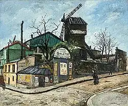 Le moulin de la Galette en 1922.