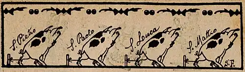 Les 4 évangélistes selon Sante Ferrini (S.F.)