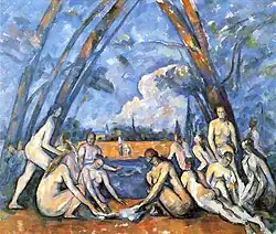 Les Grandes Baigneuses (1906), huile sur toile (208&nbsp;×&nbsp;248&nbsp;cm), Philadelphia Museum of Art, Philadelphie.
