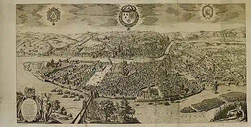 Plan de Lyon par Simon Maupin (1625)
