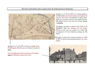 Ses biens immobiliers sur le cadastre napoléonien