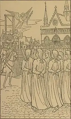 Les derniers moments des Ursulines valenciennoises avant l'échafaud