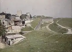 Les fortifications de la porte du Pré-Saint-Gervais, 1914.