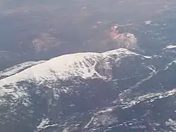 Vue d'avion l'hiver.