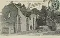 Saint-Sulpice-la-Forêt ː les ruines de l'ancienne abbaye de Saint-Sulpice-des-Bois (Abbatiale Notre-Dame du Nid-au-Merle) au début du XXe&nbsp;siècle (carte postale).