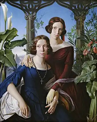 Johann Richard Seel : Portrait des sœurs Friderike et Betty Bloem