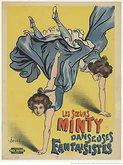 Les sœurs Minty, danseuses fantaisistes, 1898.