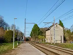 Les voies en direction de la Souterraine.