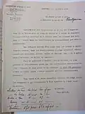 Lettre de Jean Moulin au maire de Pontgouin en avril 1939.