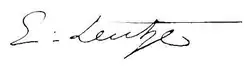 signature d'Emanuel Gottlieb Leutze