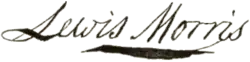 signature de Lewis Morris (États-Unis)